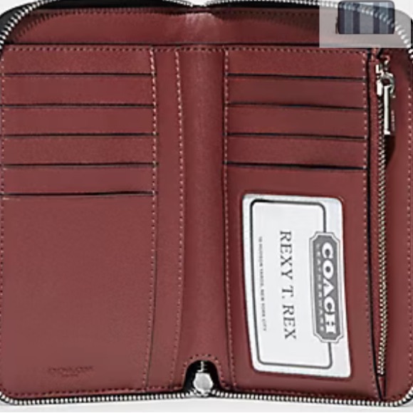 Medium ID Zip Around Wallet In Signature Jacquard With Stripes - Silver/Midnight - Picture 3 of 6